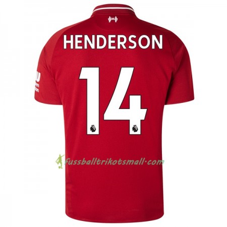 Günstige Fußballtrikots Liverpool Henderson 14 2018-2019 Kurzarm Heimtrikotsatz kaufen